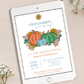 Invitation Petit Citrouille sur le chemin Baby shower garçon