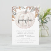 Invitation Petit Citrouille Sur Le Chemin Baby shower Invitat (Debout devant)