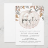 Invitation Petit Citrouille Sur Le Chemin Baby shower Invitat (Devant / Derrière)