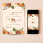 Invitation Petit Citrouille sur le chemin Baby shower Invitat