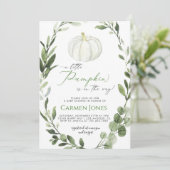 Invitation Petit Citrouille sur le chemin Baby shower Invitat (Debout devant)