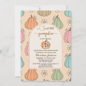 Invitation Petit Citrouille sur le chemin Baby shower neutre (Devant)
