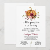 Invitation Petit Citrouille sur le chemin Baby shower par cou (Devant / Derrière)