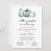 Invitation Petit Citrouille sur le chemin Baby shower par cou (Devant)