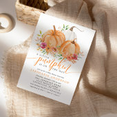 Invitation Petit Citrouille Sur Le Chemin Chute Baby shower F