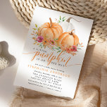 Invitation Petit Citrouille Sur Le Chemin Chute Baby shower F<br><div class="desc">Petit Citrouille Sur Le Chemin Tomber L'Invitation Du Baby shower Floral. Ce design présente des citrouilles d'aquarelle et des fleurs. Le thème de baby shower d'automne rustique parfait d'automne.</div>