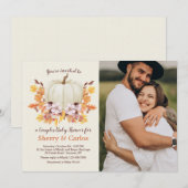 Invitation Petit Citrouille Sur Le Chemin Couple Baby shower (Devant / Derrière)