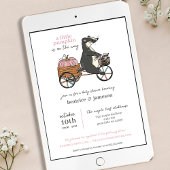 Invitation Petit Citrouille sur le chemin Couples Girl Baby s