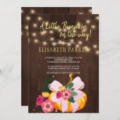 Invitation Petit citrouille sur le chemin douches rustiques p (Devant / Derrière)