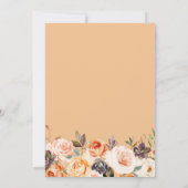 Invitation petit citrouille sur le chemin du baby shower fleu (Dos)