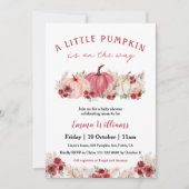 Invitation Petit Citrouille Sur Le Chemin Du Baby shower Mars (Devant)