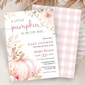 Invitation Petit Citrouille sur le chemin Girl Fall Baby show