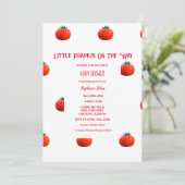 Invitation Petit Citrouille Sur Le Chemin Mignonne Baby showe (Debout devant)