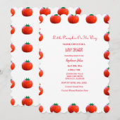 Invitation Petit Citrouille Sur Le Chemin Orange Fall Baby sh (Devant / Derrière)