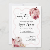 Invitation Petit Citrouille Sur Le Chemin Pastel Baby shower  (Devant)