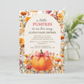 Invitation Petit Citrouille sur son chemin Arch Baby shower d (Debout devant)