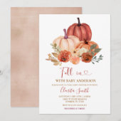 Invitation Petit Citrouille tombe en amour Baby shower (Devant / Derrière)