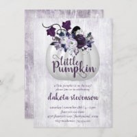 Petit Citrouille | Violet violet Baby shower rusti