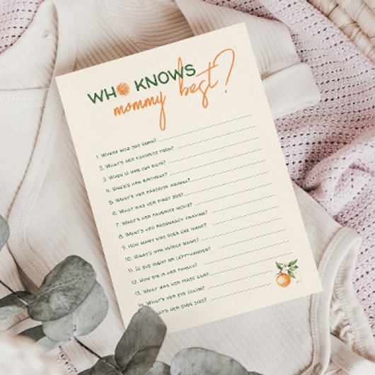 Invitation Petit Citrus Cutie Qui Connaît Maman Meilleure Car