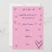 Invitation petit coeur coloré mignon (Dos)