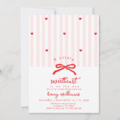 Invitation Petit cœur de la Saint-Valentin bébé à la douche (Devant)