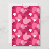 Invitation Petit Coeur doux Baby shower de Saint-Valentin ros (Dos)