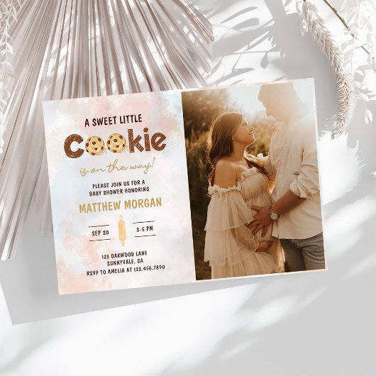 Invitation Petit Cookie Boy Baby shower Photo