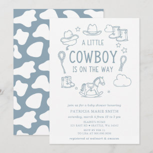 Invitation Petit cow-boy en route Garçon Baby Shower