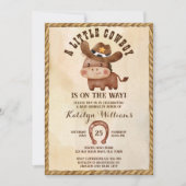 Invitation Petit cow-boy mignon bébé cheval dans un baby show (Devant)