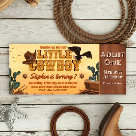 Invitation Petit Cowboy