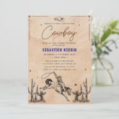 Invitation Petit Cowboy Baby shower moderne (Debout devant)