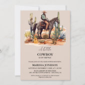 Invitation Petit cowboy occidental sauvage sur le chemin du B (Devant)