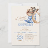 Invitation Petit Cowboy Premier Baby shower Rodéo (Devant)