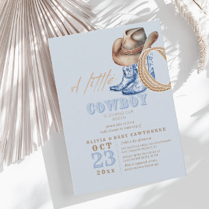 Invitation Petit Cowboy Rodeo Baby Boy douche