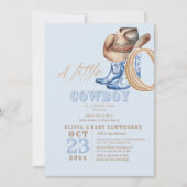Invitation Petit Cowboy Rodeo Baby Boy douche (Devant)
