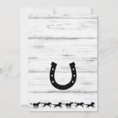 Invitation Petit cowboy rustique baby shower noir et blanc (Dos)