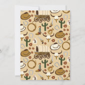 Invitation Petit Cowboy Western thème Rodeo Baby shower (Dos)