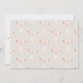 Invitation Petit Croissant Rose Bow Girl Photo 1er Anniversai (Dos)