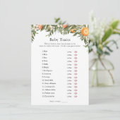 Invitation Petit Cutie Citrus Baby Traits Douche Jeu (Debout devant)