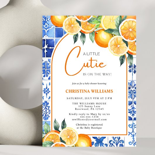 Invitation Petit Cutie Été Baby shower neutre pour les hommes