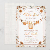 Invitation Petit Cutie Pie Boho Automne Baby shower (Devant / Derrière)
