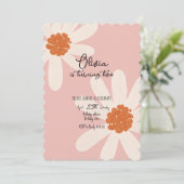 Invitation Petit Daisy Thème Fille Anniversaire (Debout devant)