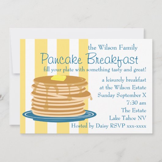 Invitation Petit-déjeuner à la crêpe (Devant)