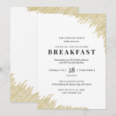 Invitation Petit déjeuner annuel aux investisseurs (Devant / Derrière)