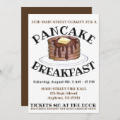 Invitation Petit-déjeuner annuel Charité Événement Flapjacks (Devant / Derrière)