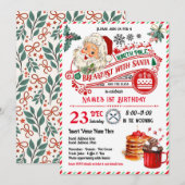Invitation Petit-déjeuner avec Père Noël Christmas Kid Birthd (Devant / Derrière)