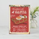 Invitation Petit déjeuner avec Père Noël Christmas Party Invi (Debout devant)