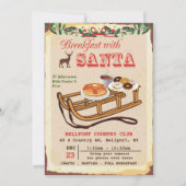Invitation Petit déjeuner avec Père Noël Christmas Party Invi (Devant)