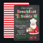 Invitation Petit-Déjeuner Avec Style Père Noël Chalkboard<br><div class="desc">Ce petit-déjeuner festif et amusant avec Père Noël Chalkboard Style Invitation est parfait pour un petit-déjeuner avec l'événement à thème Père Noël! Ce design est composé d'un arrière - plan de style tableau noir, de lettres motifs de Noël lumineuses et d'un adorable Père Noël tenant une pile de crêpes et...</div>