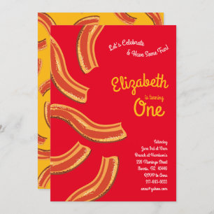 Invitation Petit déjeuner buffet Brunch Enfant 1er anniversai